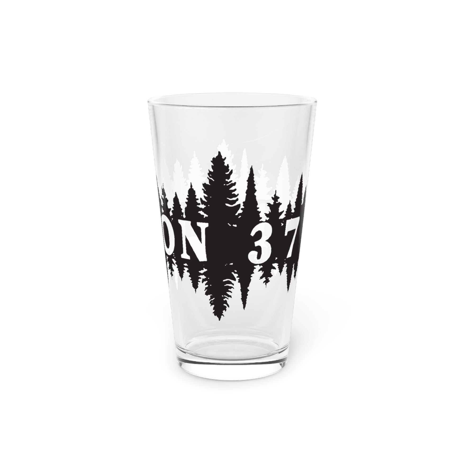 Rustic Forest Pint Glass, 16oz - You will need a drink when you get to your destination.
