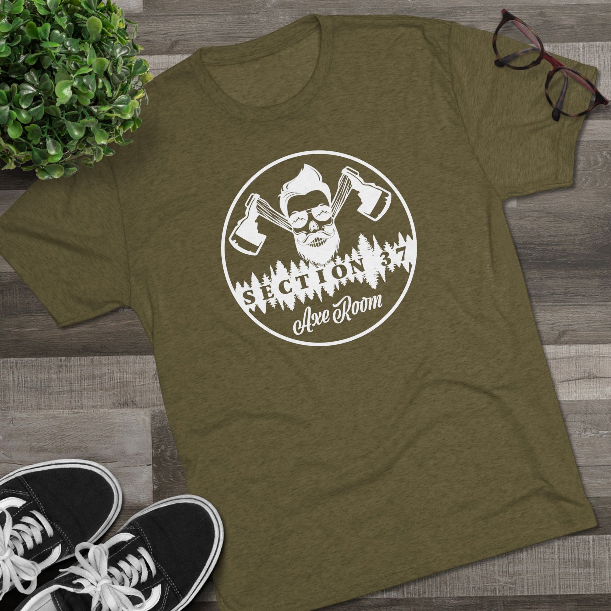 Section 37 Axe Room Unisex Tri-Blend Crew Tee - For all axe lovers!