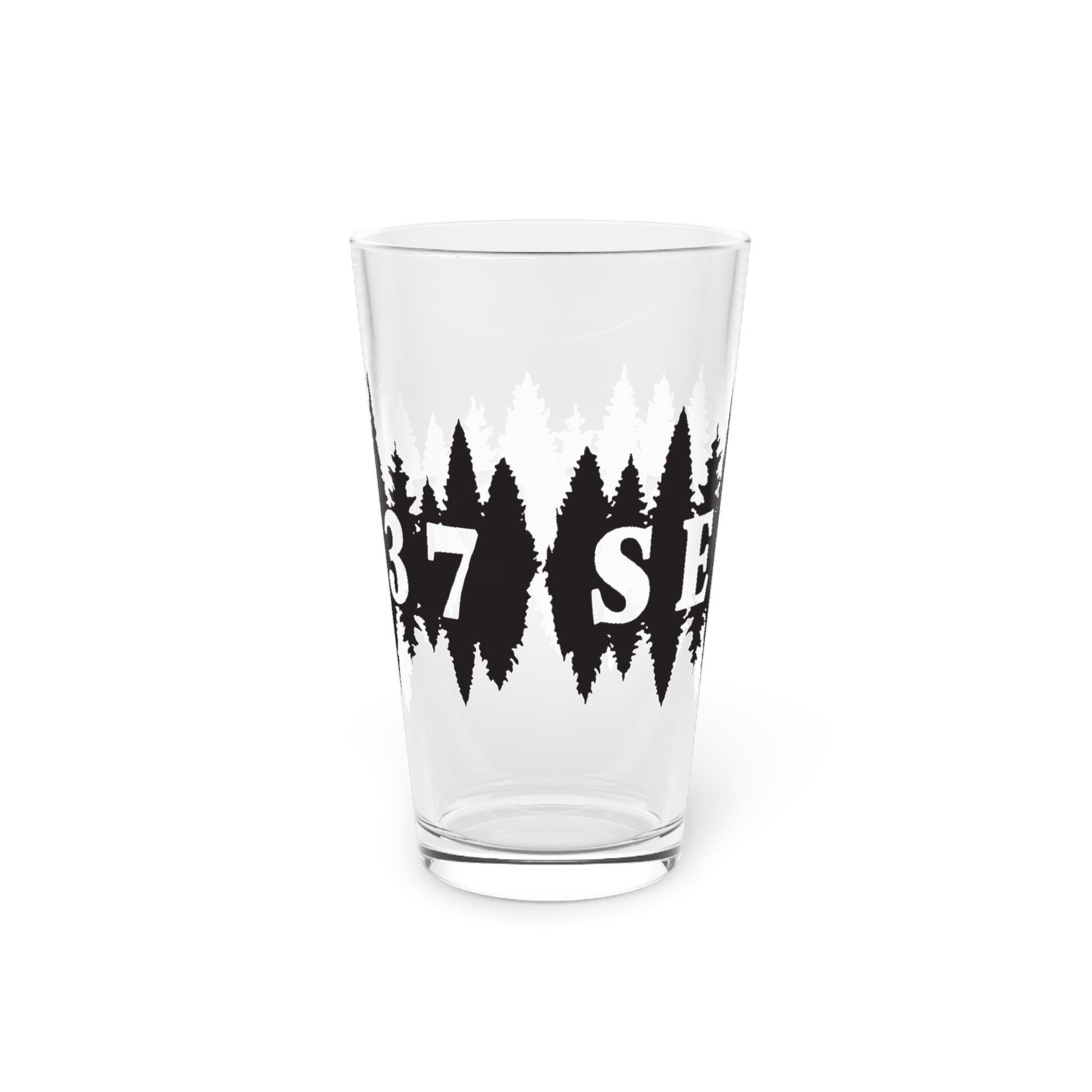 Rustic Forest Pint Glass, 16oz - You will need a drink when you get to your destination.